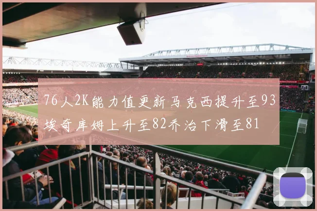 76人2K能力值更新马克西提升至93埃奇库姆上升至82乔治下滑至81